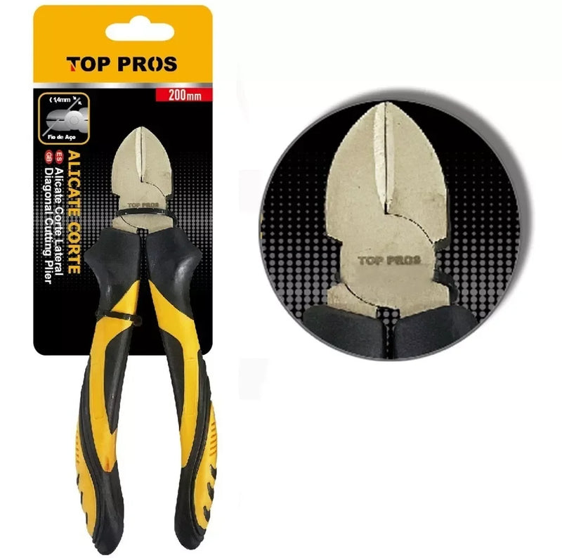 Diagonal Side Cutting Pliers 8 "Professional Multipurpose Resistant Tool Ideal for Precise Cuts Miscellaneous Applications