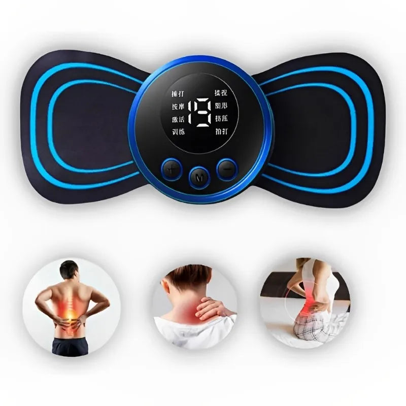 Mini EMS Massageador Estimulador Elétrico Portátil de Pescoço