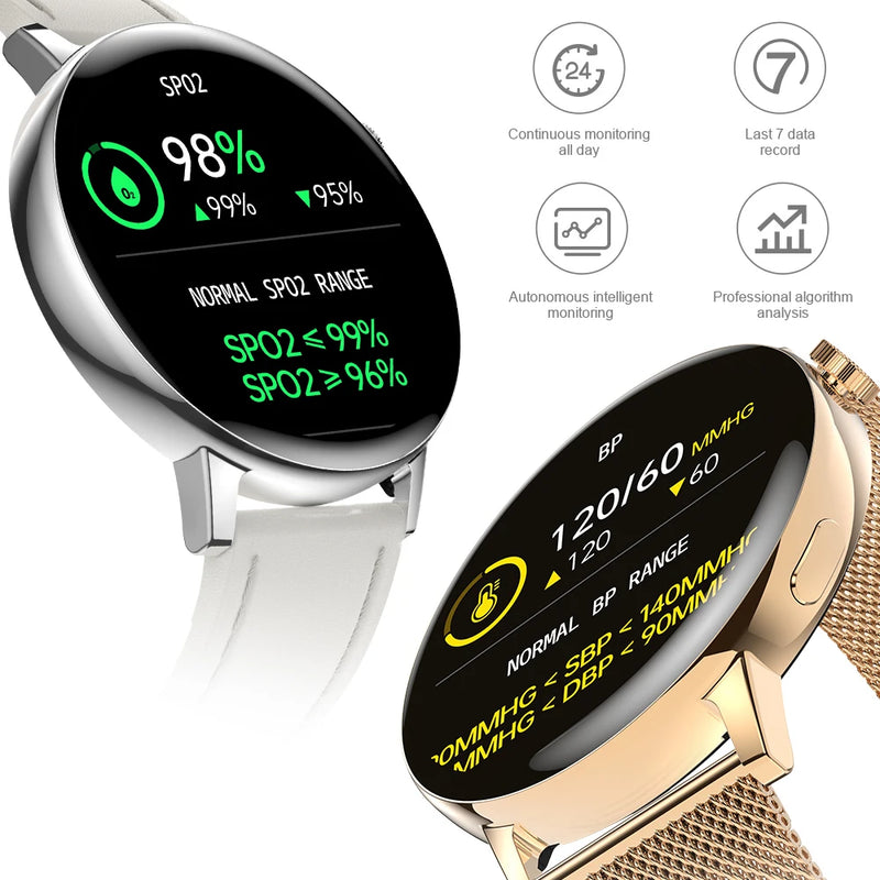 A03 Round Women Smart Watch Fashion 1.32 inch Screen Smartwatch Heart Rate Blood Oxygen Step Count Sports Watch Bluetooth call