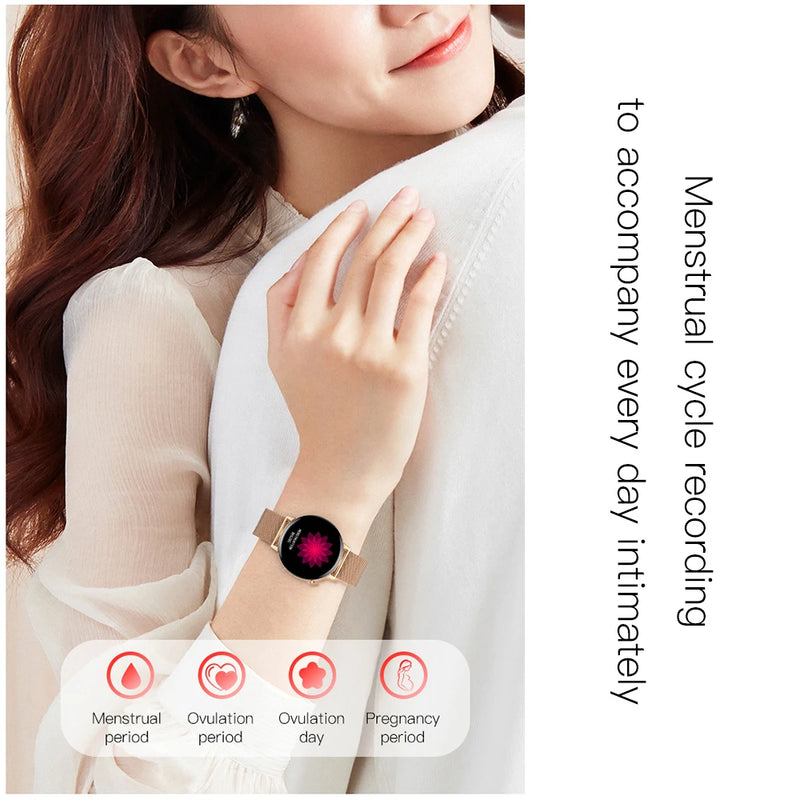 A03 Round Women Smart Watch Fashion 1.32 inch Screen Smartwatch Heart Rate Blood Oxygen Step Count Sports Watch Bluetooth call