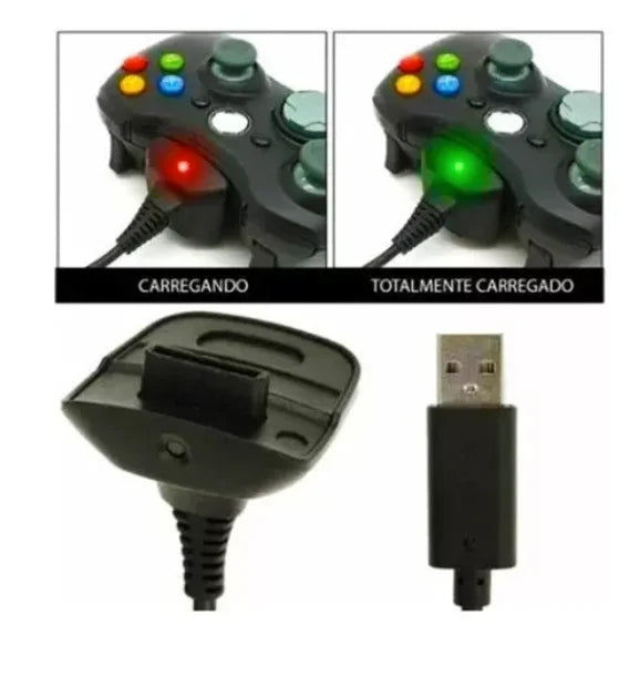 Xbox Controller 360 Usb Cable Source And Charger Kit