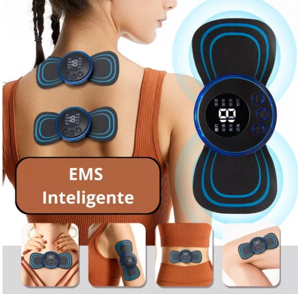 Mini EMS Massageador Estimulador Elétrico Portátil de Pescoço