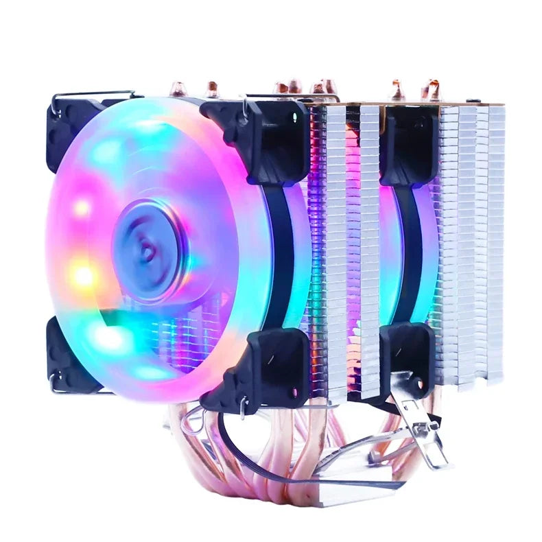 Air Cooler Wovibo WB-6A 6 Tubos De Calor Rgb Cpu Cooler X79 X99 Pwm 4pin Silencioso Para Intel Lga 1150 1151 1155 1700 1200 2011 Amd Am3 Am4 Ventilador