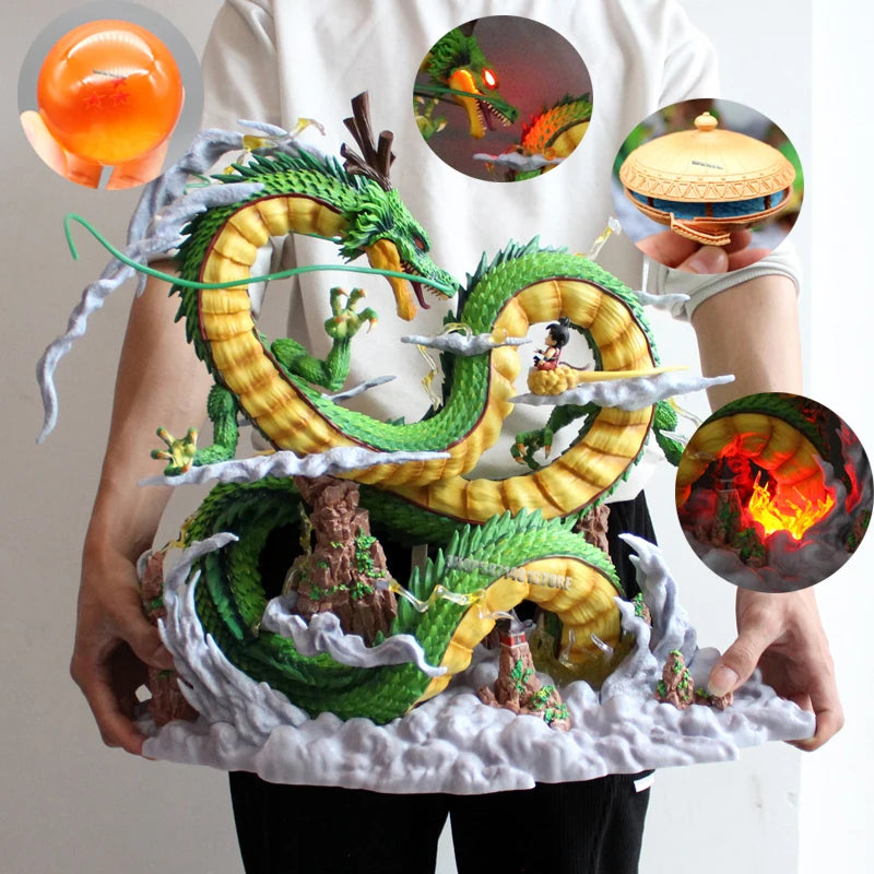 Figura Colecionável Dragon Ball Z - Shenron e Son Goku (45cm)