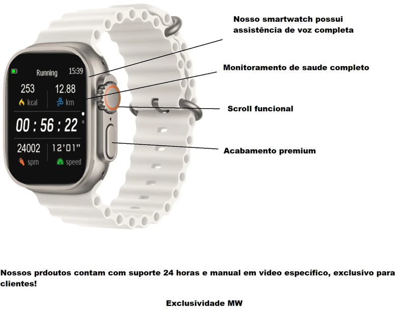 SmartWatch Series 9 Bluetooth Connections Sports LCD IP67 ECG