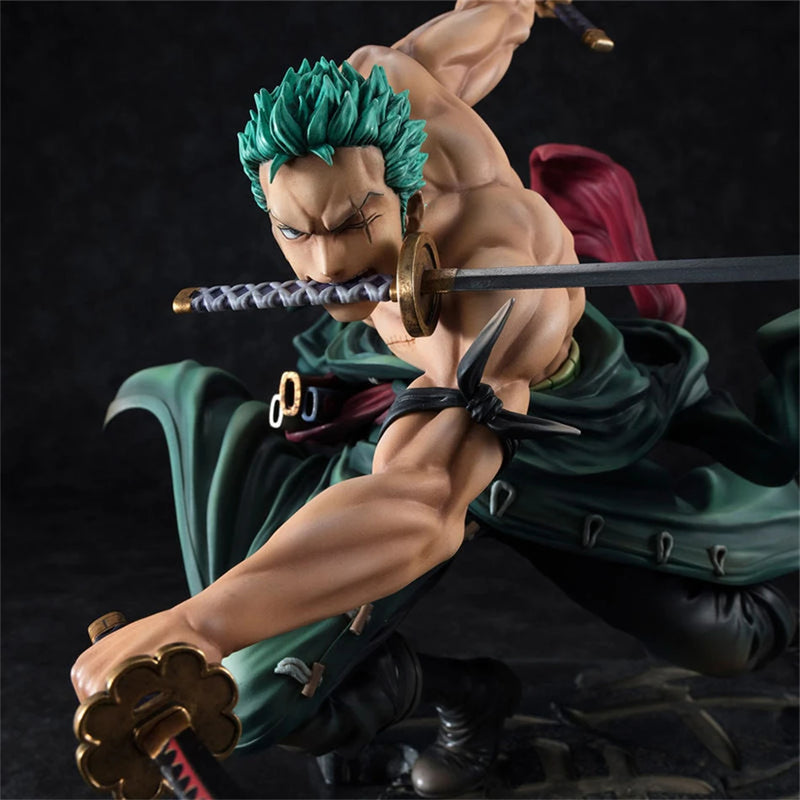 One Piece Quente 10cm Figura de Anime GK Roronoa Zoro Três Lâminas Sa-máximo Mangá Anime Estátua Figura de Ação Coleção Modelo Brinquedo Infantil