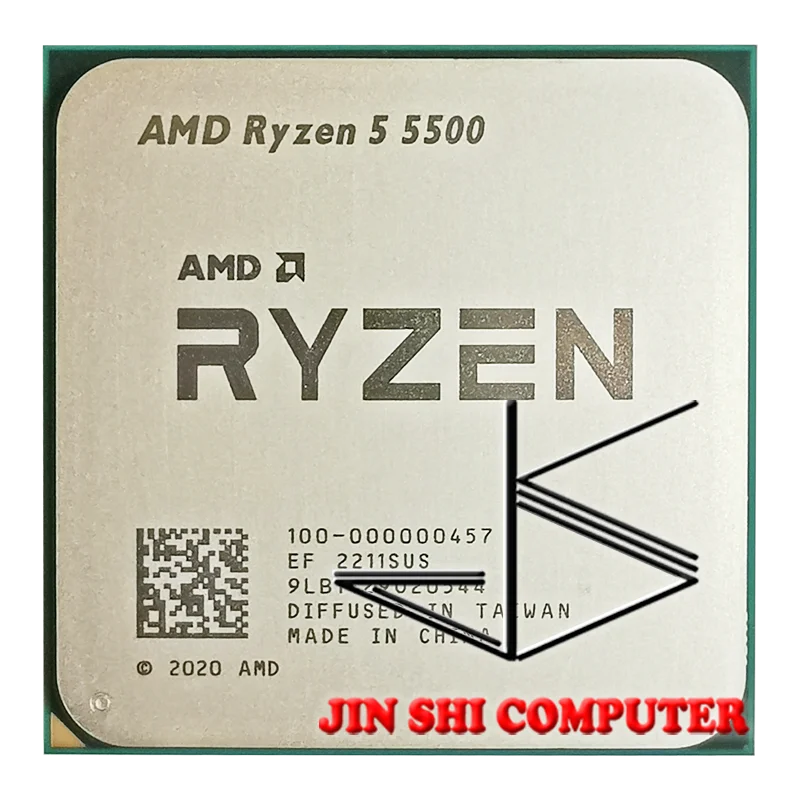 AMD Ryzen 5 5500 R5 5500 3.6 GHz 6-Core 12-Thread CPU Processador 7NM L3=16M 100-000000457 Socket AM4 No Fan