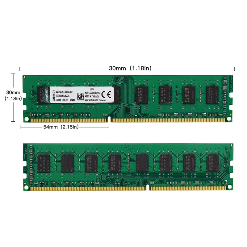 Memória RAM Kingston DDR3 8GB 1600MHz para Desktop