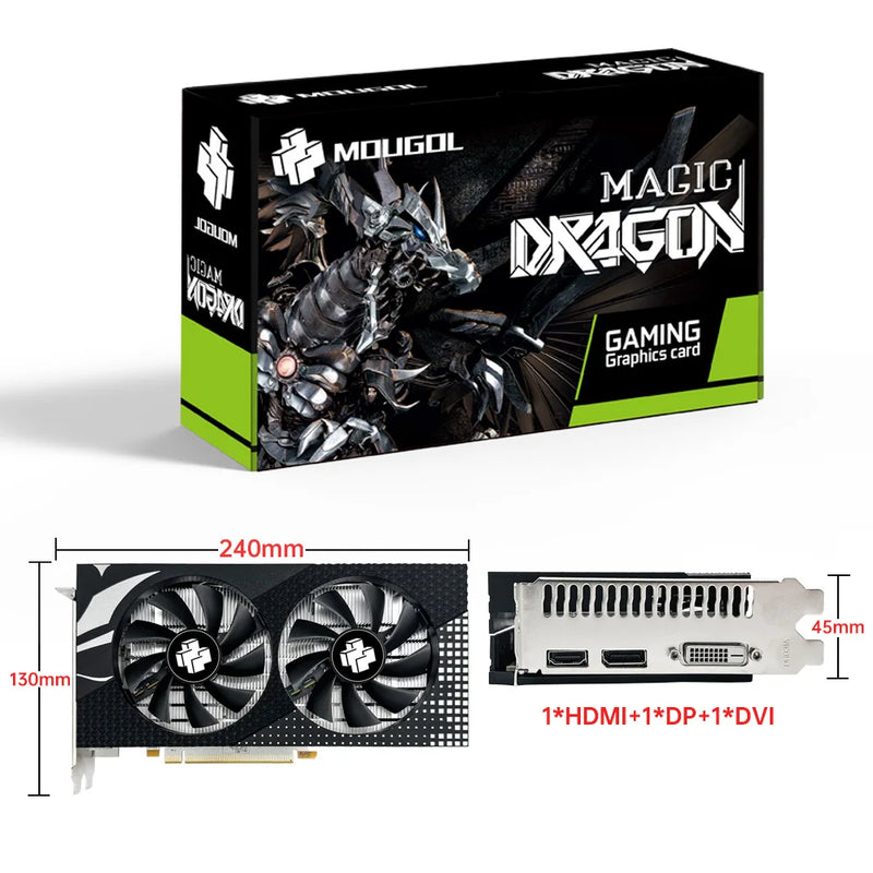 Placa de Vídeo MOUGOL Radeon RX580 – Potência e Desempenho para o Seu Setup! 🎮