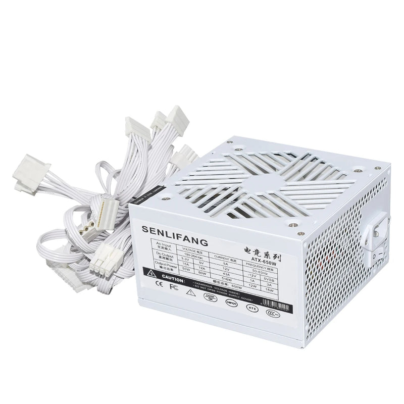 FONTE ATX BRANCA 650W PFC ATIVO 80 PLUZ BRONZE