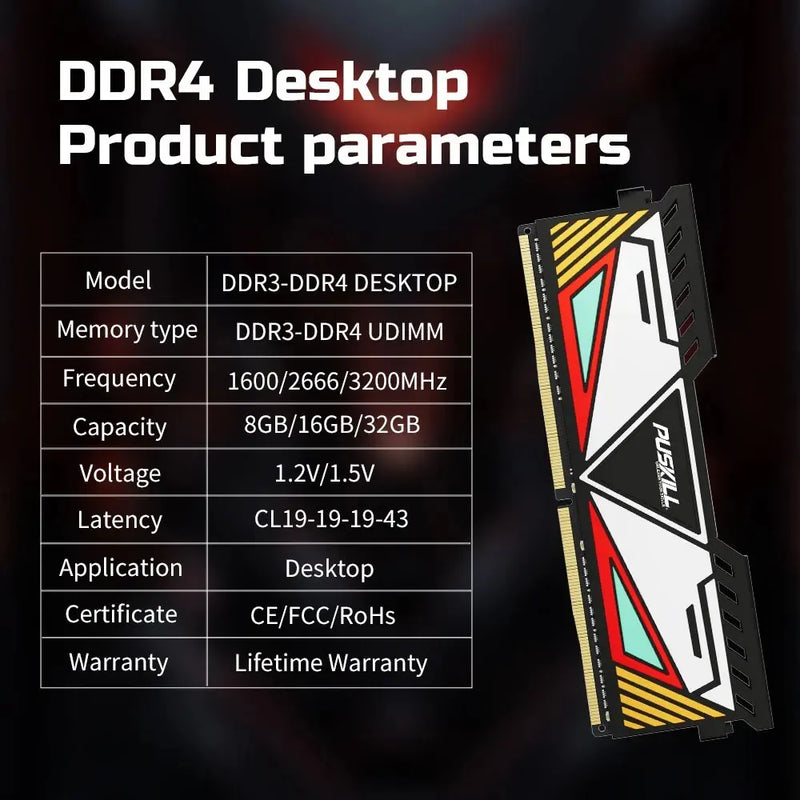 Memória RAM DDR4 2x8GB de 3200Hz