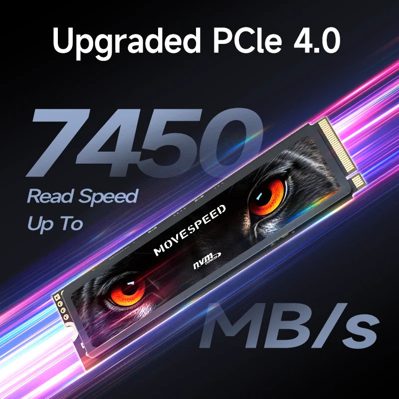 SSD NVMe MOVESPEED M.2 2280 1TB 7450 MBS – Desempenho e Versatilidade