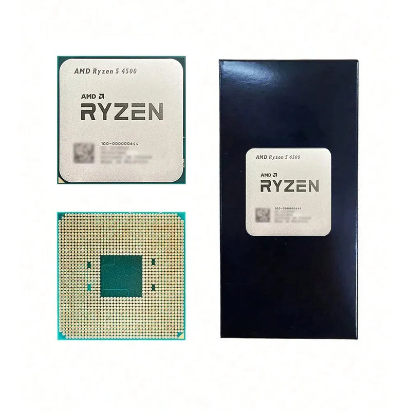 AMD Ryzen 5 4500 3.6GHz Base Clock 6-Core 12-Thread Desktop Processador CPU, AM4 Socket, No Integrated Graphics, No Heatsink Fan