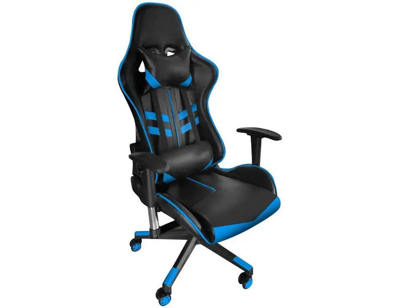 GAM-AZ1 AC Commercial Black and Blue Reclining Gamer Chair