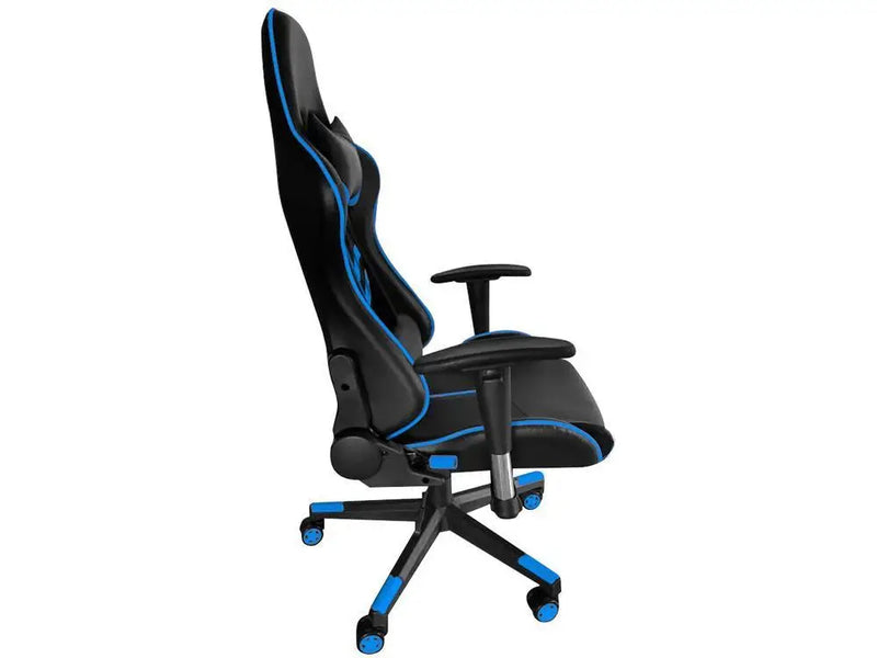 GAM-AZ1 AC Commercial Black and Blue Reclining Gamer Chair