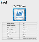 MOUGOL X99 Gaming Motherboard Set with Intel Xeon E5 2680 V4 & DDR4 8Gx2 2133MHz Dual Channel RAM M.2 NVME for Desktop PC