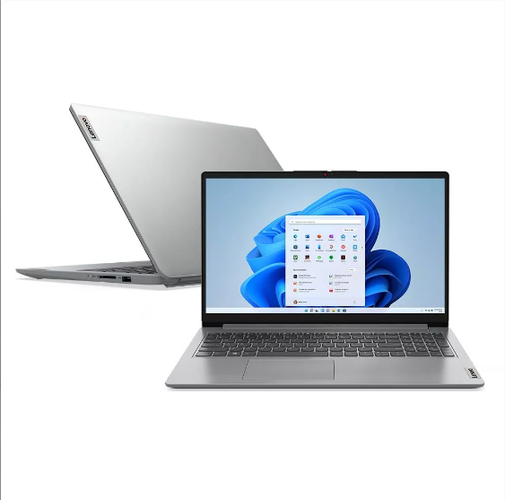 Notebook Lenovo Ideapad 1 Intel Core I3 1215U 8GB RAM 256GB SSD Windows 11 Home Tela 15,6" 82VY000SBR