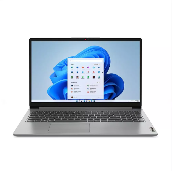 Notebook Lenovo Ideapad 1 Intel Core I3 1215U 8GB RAM 256GB SSD Windows 11 Home Tela 15,6" 82VY000SBR